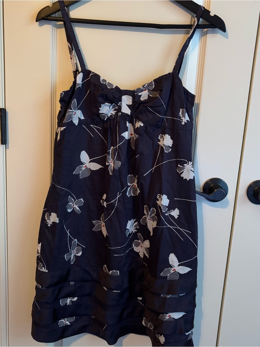 American Eagle Outfitters Navy Floral Spaghetti-Strap Dress